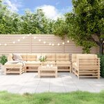 vidaXL Salon de jardin 8 Pièces Bois de pin massif