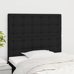vidaXL Têtes de lit 2 Pièces Noir 90x5x78/88 cm Tissu