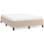 vidaXL Cadre de lit Cappuccino 140x190 cm Similicuir