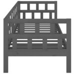 vidaXL Lit de jour gris bois de pin massif 80x200 cm
