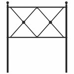vidaXL Tête de lit métal noir 80 cm