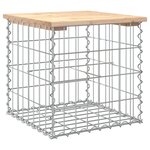 vidaXL Banc de jardin design de gabion 43x44x42 cm bois massif de pin