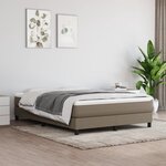 vidaXL Cadre de lit Taupe 140x190 cm Tissu