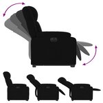 vidaXL Fauteuil inclinable électrique noir tissu
