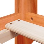 vidaXL Lit superposé avec toit cire marron 80x200cm bois massif de pin