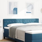 Tête de lit vidaXL avec boutons en cristal capitonnée bleu foncé 180 cm en velours