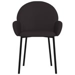vidaXL Chaises à manger lot de 2 noir similicuir