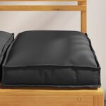 vidaXL Coussins de palette pour sièges 2 Pièces noir 40x40x8 cm polyester