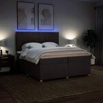 vidaXL Sommier à lattes de lit avec matelas Marron foncé 200x200 cm