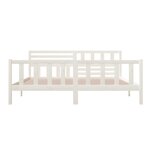 vidaXL Cadre de lit Blanc Bois massif 200x200 cm