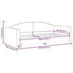 vidaXL Lit de repos noir 90x200 cm tissu