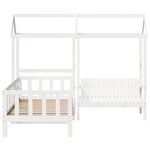 vidaXL Ensemble de lit de jour et de banc et toit 90x190 cm pin massif