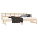 vidaXL Lit coulissant bois massif de pin 2x(90x200) cm