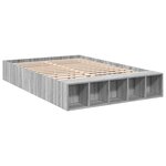 vidaXL Cadre de lit sonoma gris 120x190 cm bois d'ingénierie
