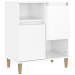 vidaXL Buffet Blanc brillant 60x35x70 cm Bois d'ingénierie