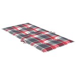 vidaXL Coussins de chaise de jardin à dossier bas lot de 6 rouge