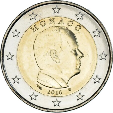Pièce de monnaie 2 euro Monaco 2016