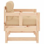 vidaXL Chaises de jardin avec coussins lot de 2 bois de pin massif