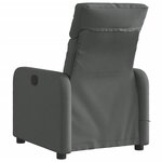 vidaXL Fauteuil inclinable de massage électrique gris foncé tissu
