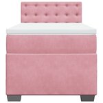 vidaXL Sommier à lattes de lit et matelas Rose 80x200 cm Velours