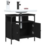 vidaXL Armoire lavabo de salle de bain noir 60x30x60 cm