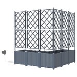 Jardinières vidaXL avec système d'irrigation 5 pièces Gris clair