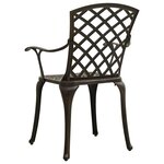 vidaXL Ensemble de bistro 3 Pièces Aluminium coulé Bronze
