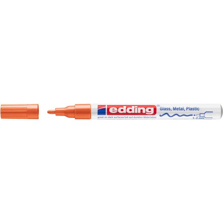 Marqueur Peinture Brillante 751 Orange Pointe Ronde 1-2 mm x 10 EDDING