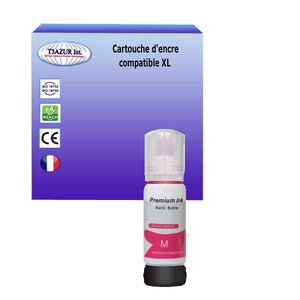 Cartouche Compatible pour Epson EcoTank ET-2720, ET-2721, ET-2726, ET-2810, ET-2811, ET-2812, ET-2814 remplace Epson 104 (C13T00P340) Magenta - T3AZUR