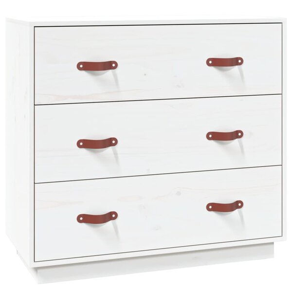 vidaXL Buffet Blanc 80x40x75 cm Bois massif de pin
