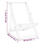 vidaXL Chaise de terrasse Teck 56x105x96 cm Couleur crème