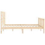 vidaXL Cadre de lit bois massif 150x200 cm très grand
