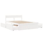 vidaXL Cadre de lit sans matelas blanc 140x190 cm bois de pin massif