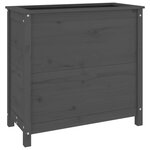 vidaXL Jardinière gris 82 5x40x78 cm bois massif de pin