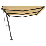 vidaXL Auvent automatique sur pied 600x350 cm Jaune/Blanc