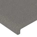 vidaXL Tête de lit avec oreilles Gris foncé 203x23x118/128 cm Tissu