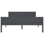 vidaXL Cadre de lit Bois de pin massif Gris 160x200 cm