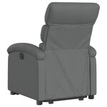 vidaXL Fauteuil inclinable électrique gris foncé tissu