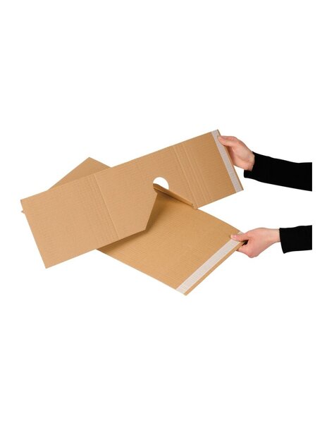 (lot 25 etuis) étui avec fermeture adhésive ecopac® 430 x 310 x 80/10mm