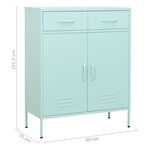 vidaXL Armoire de rangement Vert menthe 80x35x101 5 cm Acier