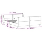 vidaXL Cadre de lit sans matelas 140x200 cm bois massif de pin
