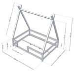 Lit cabane enfant NAKANA 120 x 200 rose pastel