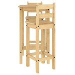 vidaXL Ensemble de bar 3 Pièces Bois de pin massif