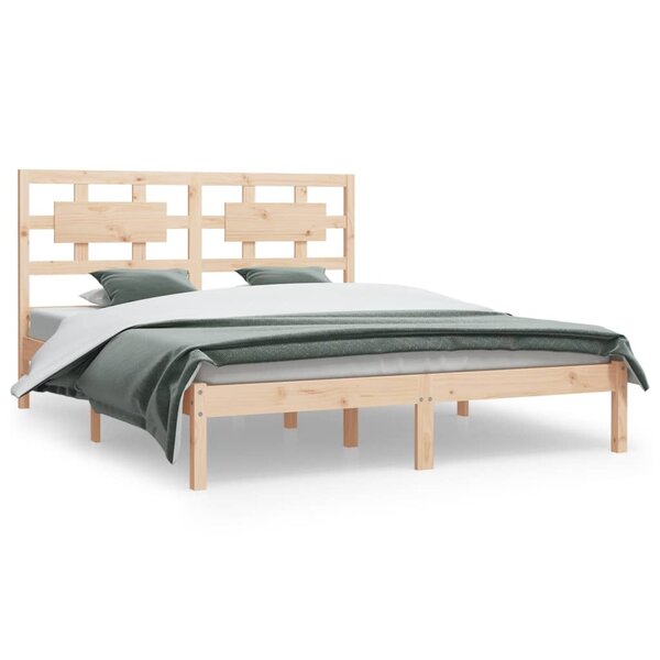 vidaXL Cadre de lit Bois de pin massif 120x200 cm