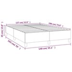 vidaXL Cadre de lit Cappuccino 140x190 cm Similicuir