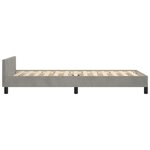 vidaXL Cadre de lit avec tête de lit Gris clair 90x200 cm Velours