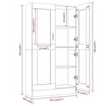 vidaXL Armoire à vitrine Chêne brun 82 5x30 5x150 cm Bois d'ingénierie