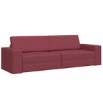 vidaXL Canapé Lit 2-en-1 Rouge Vin 245x150x60.5 cm Tissu