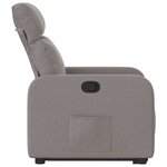 vidaXL Fauteuil inclinable taupe tissu