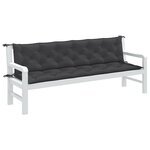 vidaXL Coussins de banc de jardin lot de 2 anthracite mélangé tissu
